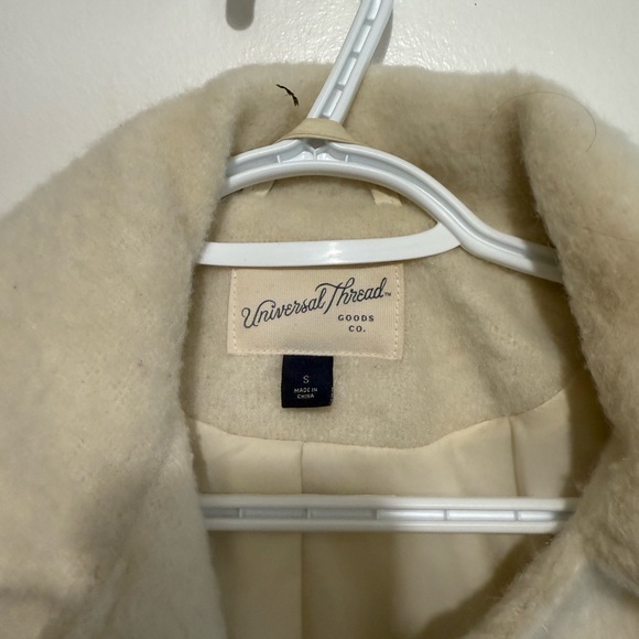 Universal Thread Cream Wool Coat - Picture 3 of 4